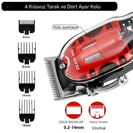 Dearling  Şarjlı Saç Kesme Makinesi 3 saat çalışma süresi