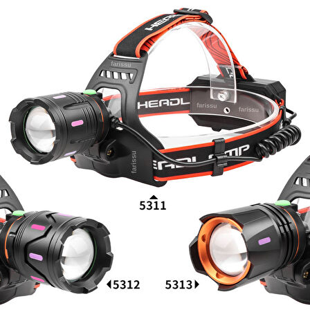 OR-810 25W Kafa Feneri | 1800 Lümen | 2 Pil | 12W Şarjlı