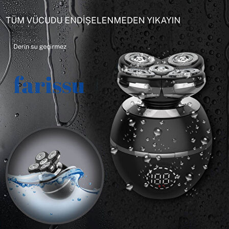 5 Başlıklı Şarjlı Tıraş Makinesi – Günlük Tıraş ve Sıfır Yanak İçin Sessiz, Güçlü ve Taşınabilir