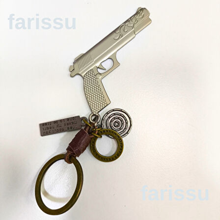 Metal Tabanca Tasarımlı Anahtarlık | Şık & Fonksiyonel Aksesuar