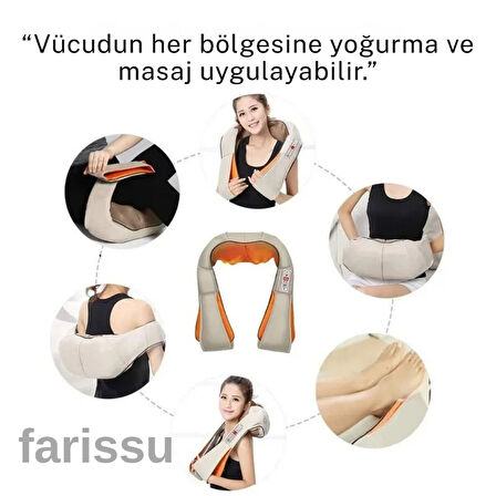 Boyun Masaj Aleti | Yoğurma Başlıklı – Isıtmalı – Elektrikli