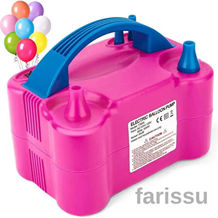 Yüksek Performanslı Çift Çıkışlı Elektrikli Balon Şişirme Pompası (220V - AB Fişli)