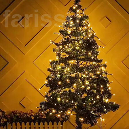 5 Metre 120 Ledli 8 Modlu Fişli Peri Led Işıklandırma - Gün Işığı Sarı Dekoratif Şerit Led