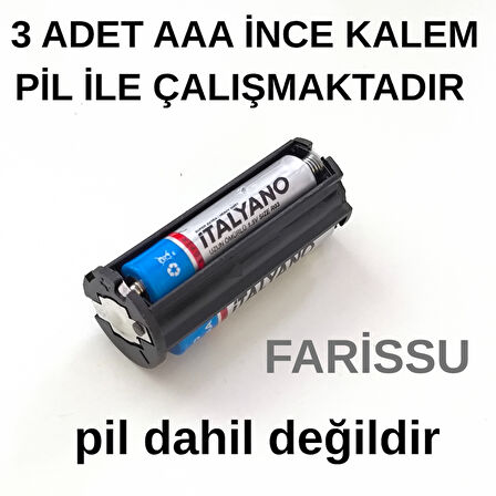 OR-8818 Kırmızı Mini LED El Feneri - Deprem Feneri - 3x AAA Kuru Pil Uyumlu (Piller Dahil Değildir)