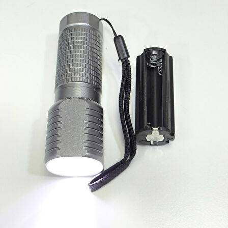 OR-8818 Mini LED El Feneri - Alüminyum Alaşım - Deprem Feneri - 3x AAA Kuru Pil Uyumlu (Piller Dahil Değildir)
