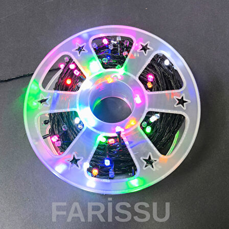 25 Metre RGB Renkli LED Işık Zinciri | Fişli | 8 Modlu Dış Mekan Dekoratif Aydınlatma