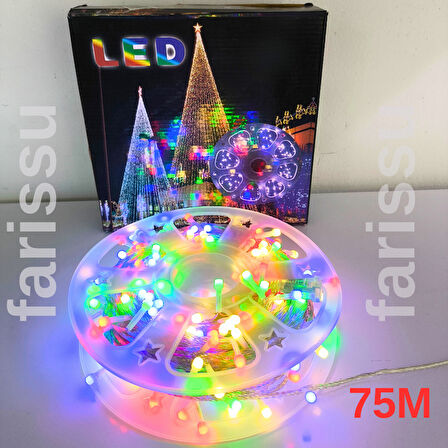 75 Metre RGB Peri LED Işık – Fişli Dış Mekan Dekoratif Aydınlatma Şerit Led