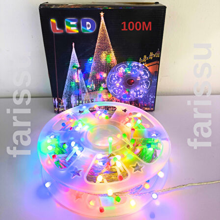 100 Metre RGB Peri LED Işık – Fişli Dış Mekan Dekoratif Şerit Yılbaşı Aydınlatması