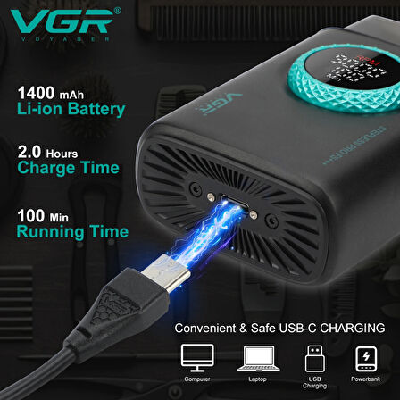 VGR V-378 Profesyonel Yüksek Hızlı Folyo Tıraş Makinesi - Kırmızı ve Siyah Renk Seçenekleriyle