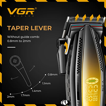 VGR V-270 Profesyonel Saç Kesme Makinesi, 9000 RPM Yüksek Hızlı Motor ve LED Ekran