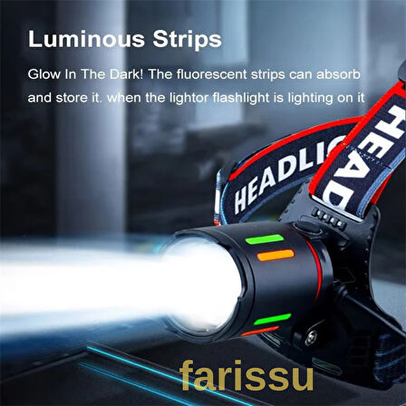 30W Teleskopik Zoom Şarjlı Kafa Feneri - 3 Adet Yedek Pil Hediyeli (Toplam 6 Pil)