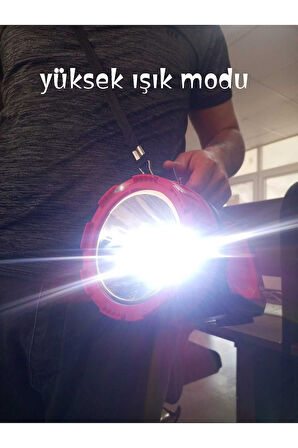 GK6689 Uzun Menzilli 10W LED Projektör El Feneri – 8000mAh Şarjlı