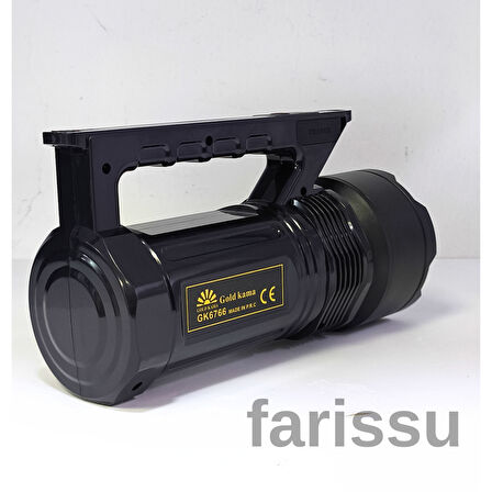 Gold Kama GK6766 20W LED Uzun Mesafe Şarj Edilebilir Projektör El Feneri