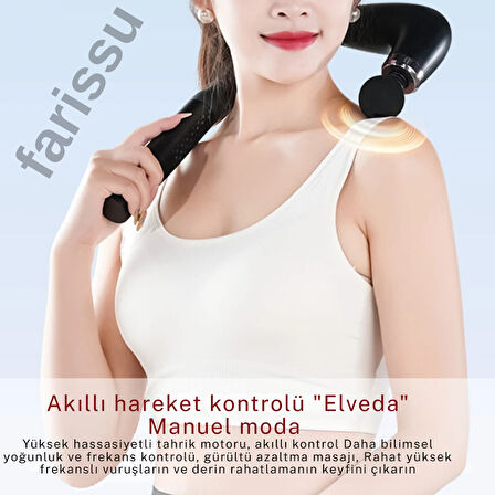 U-Bükümlü LCD Ekranlı Profesyonel Masaj Aleti – 9 Hız / 9 Mod, 4 Masaj Başlığı