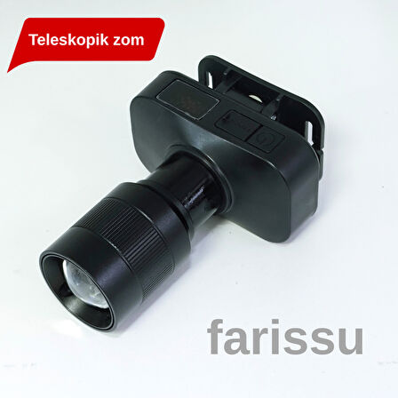 Gold Kama GK700SM LED Kafa Feneri – 30W Zoomlu, Şarjlı, Uzun Çalışma Süreli