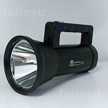 Gold Kama GK6697 Uzun Menzilli LED Şarj Edilebilir Projektör El Feneri 10W