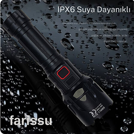SMALL SUN SM-T288 80W 1000 Lümen 26800 Model 8800 mah pil 1 ile 1,5 Km Menzilli Şarjlı El Feneri