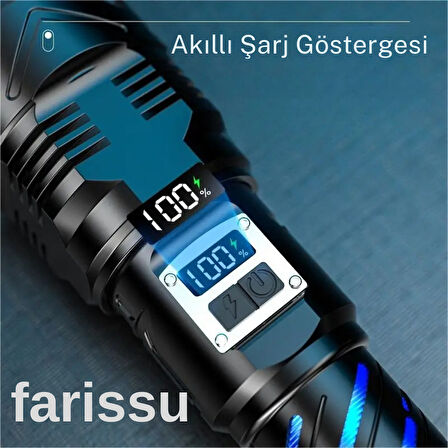 RT-397 50W 1000 Lümen Şarjlı LED El Feneri 4800 mah şarjlı pil