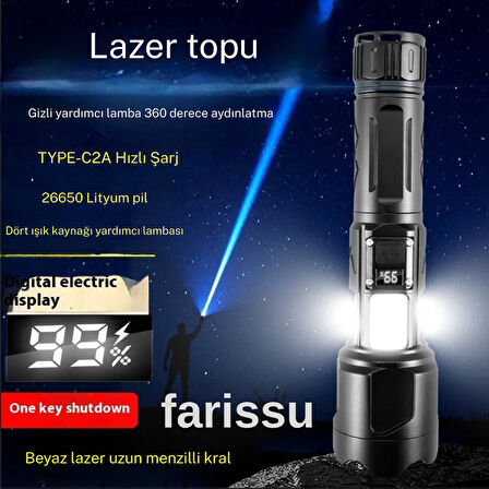 SMALL SUN SM-316 50W 1000 Lümen 800m Menzilli Şarjlı LED El Feneri