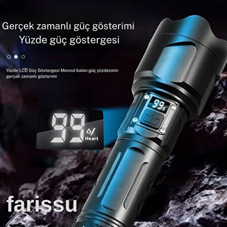 SMALL SUN SM-316 50W 1000 Lümen 800m Menzilli Şarjlı LED El Feneri