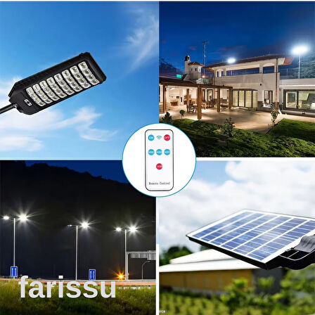 Güneş Enerjili, Hareket Sensörlü Dış Mekan LED Sokak Lambası Solar Aydınlatma