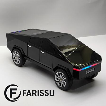 Araba Tasarımlı Bluetooth Hoparlör 15W RGB Işıklı Kablosuz Speaker – FM Radyo, USB, AUX, TF Kart Girişi