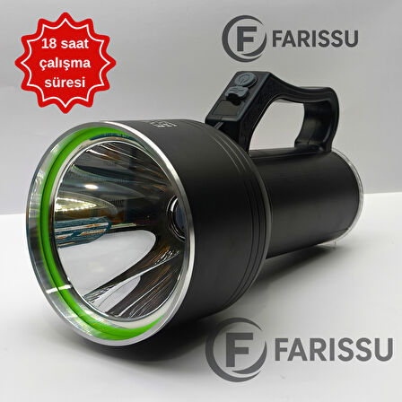 EVERTON RT-698 Şarjlı LED Projektör Fener - 50W Güç, 2000M Menzil ve Powerbank Özelliği