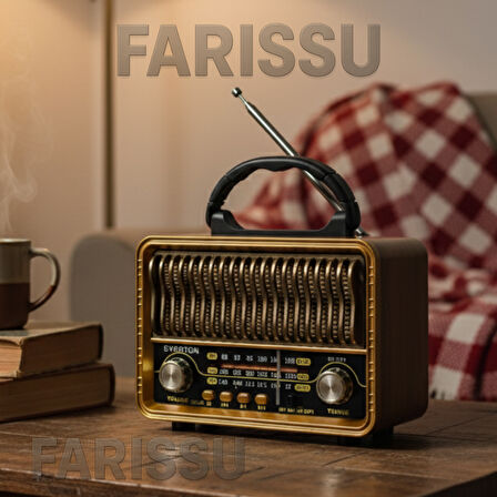 Everton RT-751 Nostaljik Tasarımlı Bluetooth/Solar/USB/TF Kart Destekli AM/FM/SW