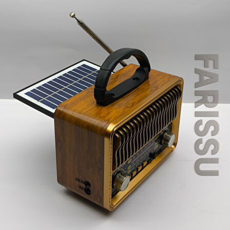 Everton RT-751 Nostaljik Tasarımlı Bluetooth/Solar/USB/TF Kart Destekli AM/FM/SW