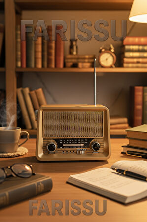 Everton RT-756 Nostaljik Retro Tasarım Radyo - FM/AM/SW 3 Bant, Bluetooth, USB/TF MP3 Çalar