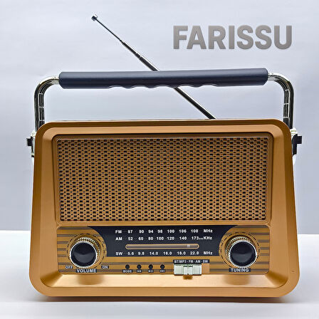 Everton RT-756 Nostaljik Retro Tasarım Radyo - FM/AM/SW 3 Bant, Bluetooth, USB/TF MP3 Çalar