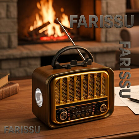 Everton RT-676 Retro Görünümlü 3 Band FM/AM/SW Radyo, Bluetooth Hoparlör ve Fenerli Klasik Tasarım