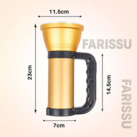 EVERTON RT-S050 Şarjlı Güçlü Işık Projektör El Feneri 50W 1000 Lümen Powerbank Özellikli