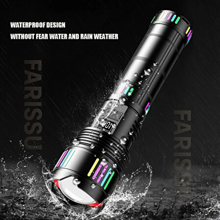 Süper Güçlü Beyaz Lazer Zoom El Feneri - Gold Orion OR-802