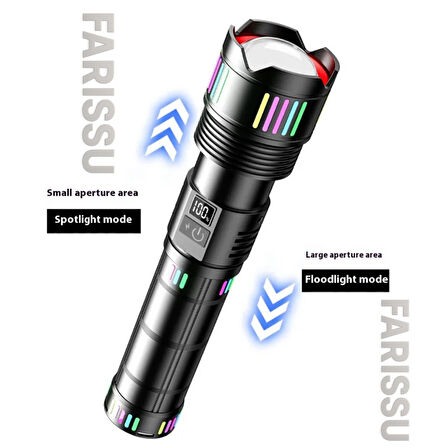 Süper Güçlü Beyaz Lazer Zoom El Feneri - Gold Orion OR-802