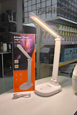 ST-7799  Göz Koruyucu, Katlanabilir LED Masa Lambası | 2400 mAh Şarjlı, 3 Kademeli Işık Ayarı