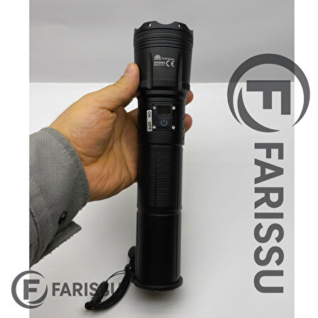 150W Ultra Güçlü Lazer LED El Feneri – 15000 Lümen, 12000mAh Powerbank Özellikli Dijital Göstergeli