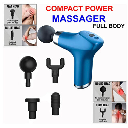 Sırt ve Boyun Ağrılarına Cep Boyu Çözüm: Gold Orion Mini Masaj Tabancası (4 Başlıklı & Şarjlı)