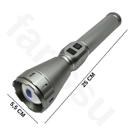 Everton RT-260 60W 6000 Lümen Ultra Güçlü Şarjlı El Feneri - 2 KM Menzilli, Zoomlu, Çantalı Tam Set