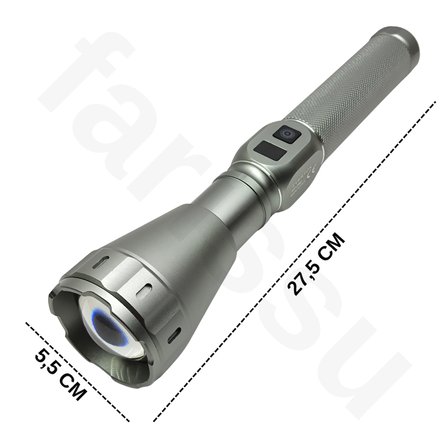 Everton RT-260 60W 6000 Lümen Ultra Güçlü Şarjlı El Feneri - 2 KM Menzilli, Zoomlu, Çantalı Tam Set