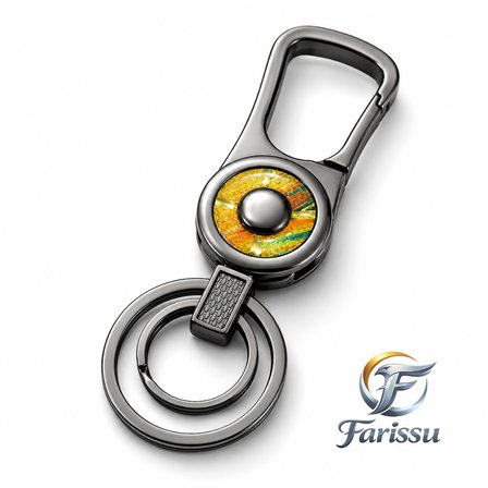Metal Anahtarlık Klipsi Çift Halkalı Şık Tasarım Dayanıklı Anahtar Tutucu 10 cm