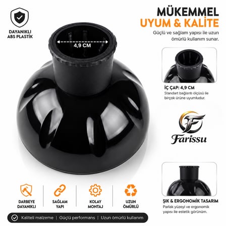 Evrensel Saç Kurutma Makinesi Difüzör Başlığı 4.5-4.9 cm Bukle Belirginleştirici