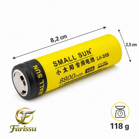 Small Sun 26800 Şarj Edilebilir Pil 3.7V 8800mAh 10A Yüksek Performanslı El Feneri Uyumlu Lityum Batarya
