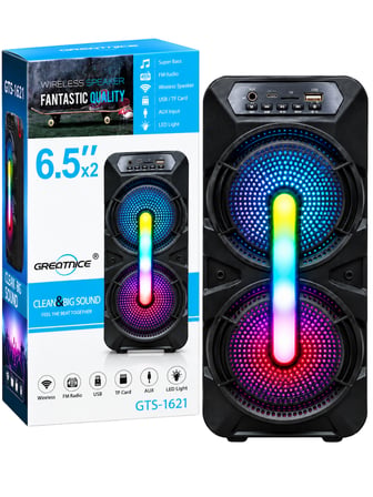 GTS-1621 Taşınabilir Kablosuz LED Işıklı Hoparlör: Müziğin Gücünü Hissedin!