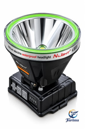 Şarjlı LED Kafa Feneri 1000m Uzun Menzilli Avcı Balıkçı Kamp Feneri - Çift Tuşlu, Type-C Şarj Göstergeli