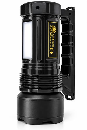 GoldKama GK6766 20W LED Şarj Edilebilir Uzun Mesafe Projektör El Feneri 6000 mAh Type-C Yan Işıklı