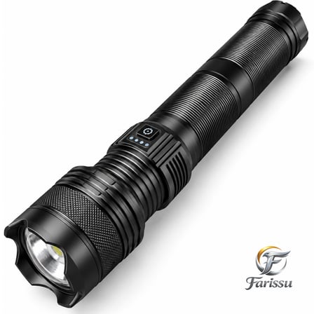 20000 Lümen Şarjlı LED El Feneri, 2-3 KM Menzilli, Zoomlu, 5 Modlu, Powerbank Özelliklİ