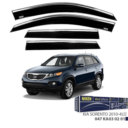 Kia Sorento Niken Kromlu Cam Rüzgarlığı 4lü Set 2010 2019
