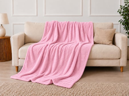 Mulberry Tek Kişilik Polar Battaniye Pembe 100 x 170 cm