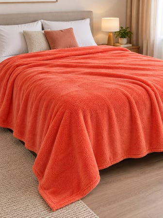 Mulberry Tek Kişilik Polar Battaniye Kiremit 170 x 230 cm